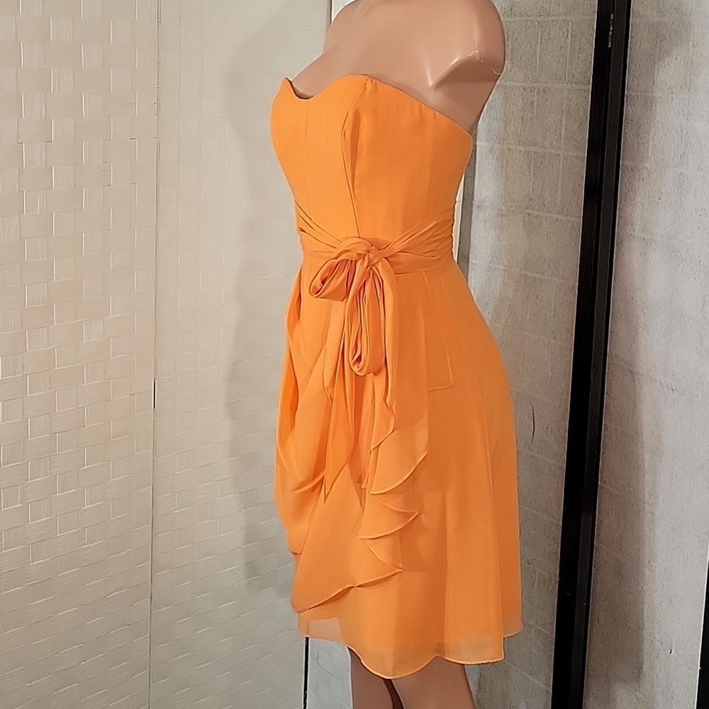 BRAND NEW JORDAN FASHION CHIFFON STRAPLESS SHORT COCKTAIL DRESS - Picture 6 of 15